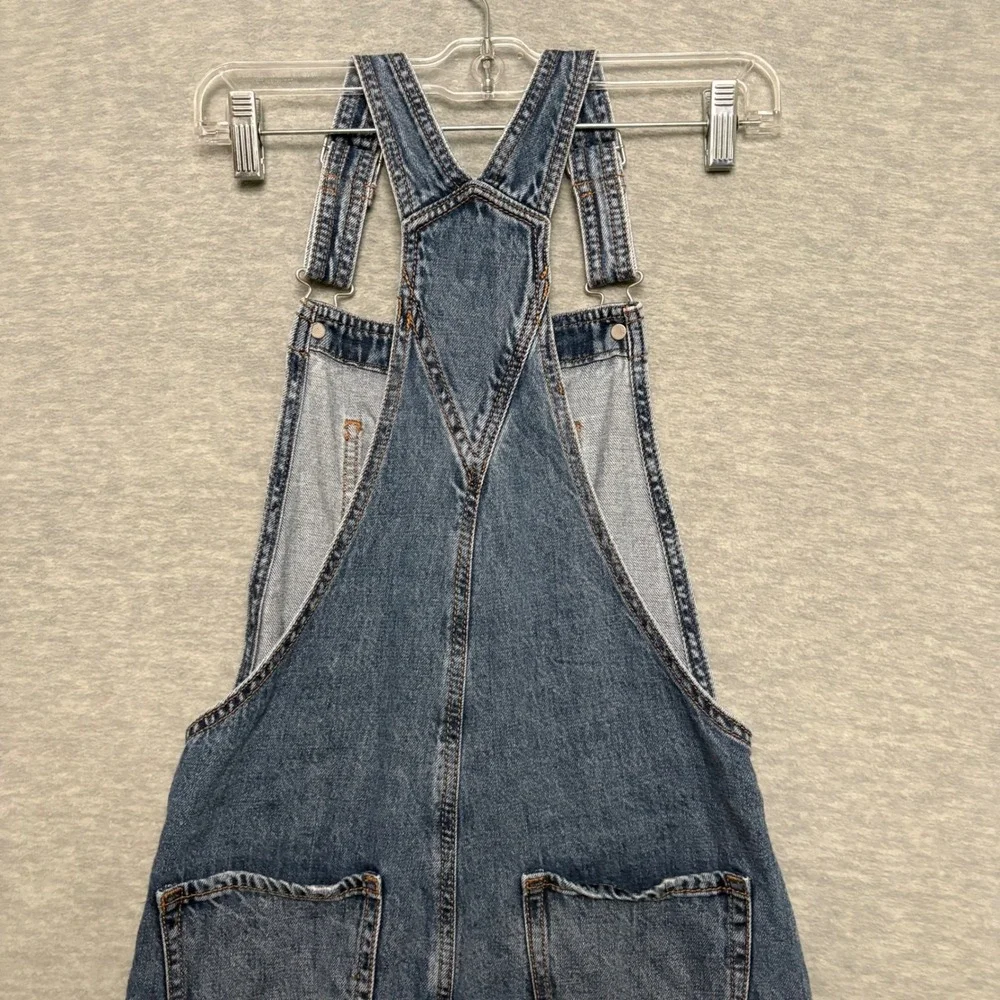 GAP Denim Loose Straight Overalls‎ Adjustable Straps Distressed Kids XL